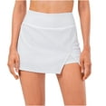 thumbnail image 1 of PUMISAS Sports Skirts For Women High Waisted Solid Color Hip Wrap Skirts With Safety Pants Casual Yoga Mini Skirts With Pockets, 1 of 9