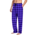 thumbnail image 1 of PUMISAS Straight-Leg Plaid Sweatpants For Men Splice Color Drawstring Elastic And Adjustable Waistband Joggers With Pockets Casual Loose Trousers, 1 of 6