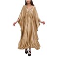 thumbnail image 1 of PUMISAS Summer Cover Ups For Women V-Neck Cover Up Solid Color Long Length Dress Long Sleeve Beach Cover Up, 1 of 5