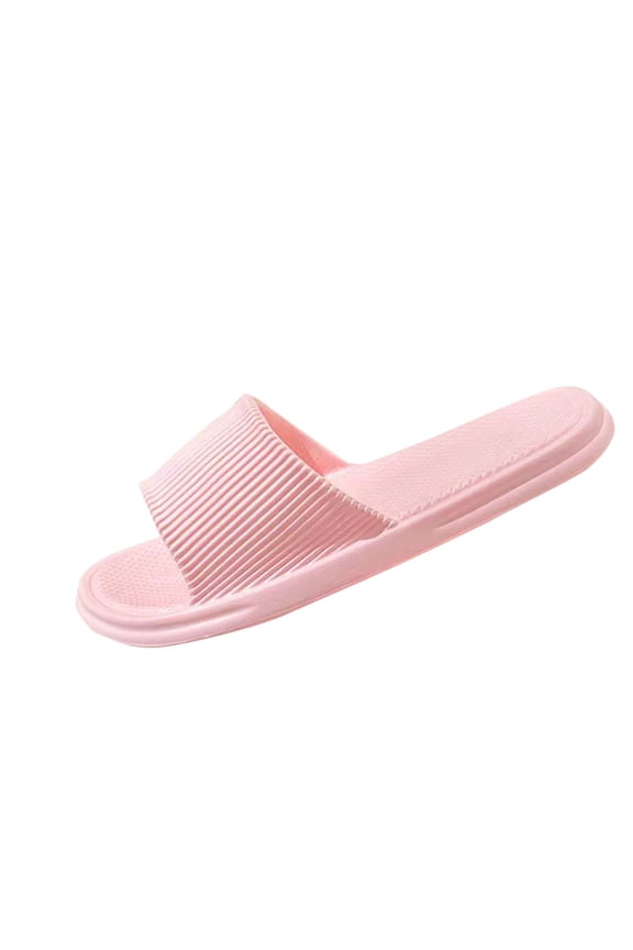 Summer Flat Slippers For Women Breathable Comfortable Home Solid Color Slippers Indoor And Outdoor Waterproof Shoes