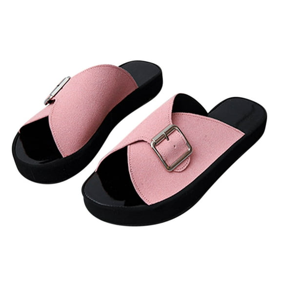 PUMISAS Summer Flat Slippers For Women Breathable Slippers Solid Color Comfortable Slippers Outside Hollow Casual Open Toe Shoes