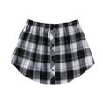 thumbnail image 1 of PUMISAS Summer Mini Skirts For Women High Waisted Flowy Elastic Waistband Skirts Casual Loose Plaid Hem Skirts, 1 of 3