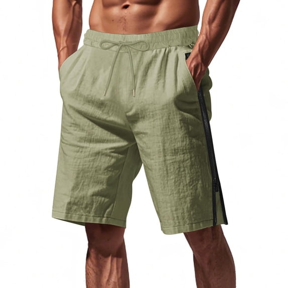 PUMISAS Summer Shorts For Men Low Waist Elastic Drawstring Waist Shorts Comfortable Casual Loose Pants Solid Color Athleisure Shorts With Side Pockets