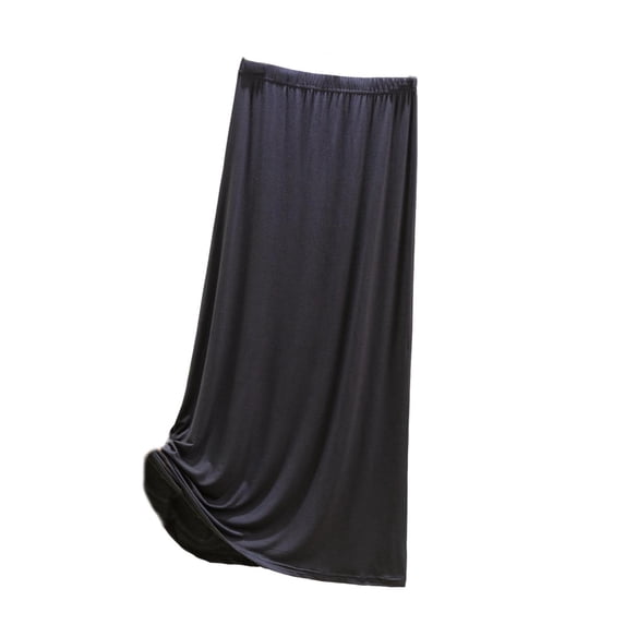 PUMISAS Summer Skirts For Women Comfortable A-Line Skirts Casual Loose Long Skirts Solid Color Elastic Waist Skirts