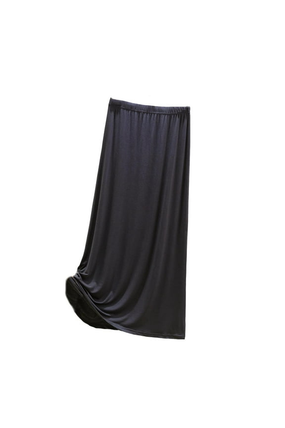 Summer Skirts For Women Comfortable A-Line Skirts Casual Loose Long Skirts Solid Color Elastic Waist Skirts