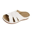 thumbnail image 1 of PUMISAS Summer Slippers For Women Breathable One-Line Slippers Solid Color Comfortable Slippers Outside Hollow Casual Open Toe Shoes, 1 of 9