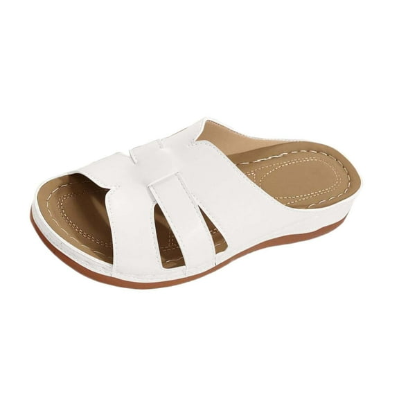 PUMISAS Summer Slippers For Women Breathable One-Line Slippers Solid Color Comfortable Slippers Outside Hollow Casual Open Toe Shoes