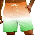 thumbnail image 1 of PUMISAS Summer Swim Trunks For Men Elastic Waist Shorts Gradient Color Printed Shorts Drawstring Beach Pants With Pockets, 1 of 9