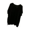 thumbnail image 1 of PADFRYBK T-Shirt For Women Casual V-Neck Pullover Short Sleeve Solid Color Side Split Tops Loose Casual Tunic Blouses, 1 of 3