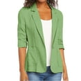 thumbnail image 1 of PADFRYBK Tops For Women 3/4 Sleeve Business Button Down Dressy Breathable Casual Work Outerwear, 1 of 7