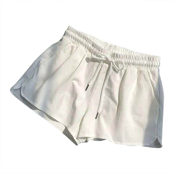 PUMISAS Wide Leg Pants For Women High Waist Elastic And Adjustable Waistband Pants Summer Drawstring Shorts Casual Loose Solid Color Athleisure Shorts