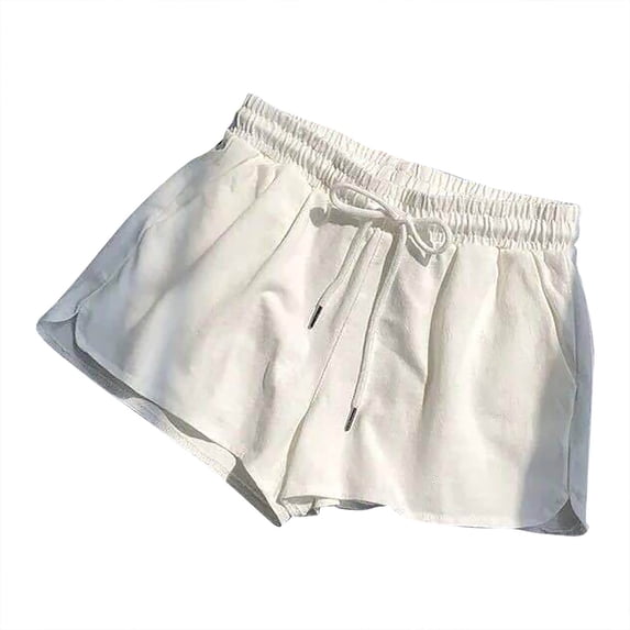 PUMISAS Wide Leg Pants For Women High Waist Elastic And Adjustable Waistband Pants Summer Drawstring Shorts Casual Loose Solid Color Athleisure Shorts