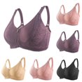 thumbnail image 1 of PUMISAS Zip Front Bra For Women Wirefree Breathable Front Closure Bra Oversized Lace Bras With Adjustable Straps, 1 of 9