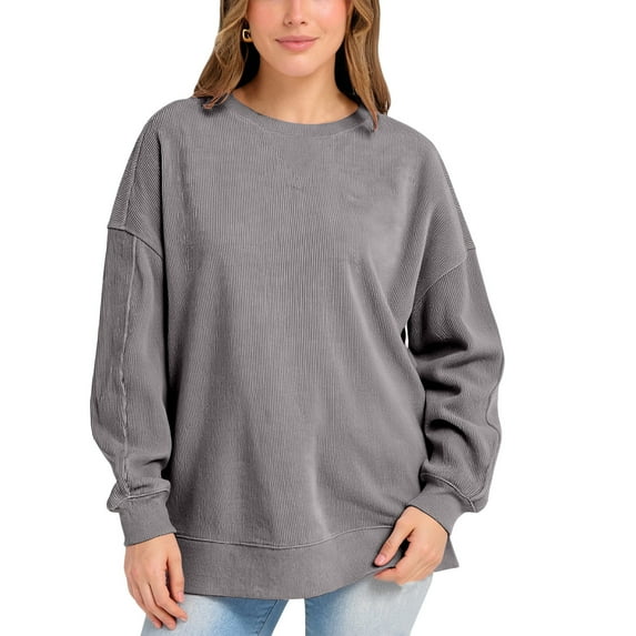 PADFRYBKSweatshirts For Womens Crew Neck Pullover Tops Casual Loose Going Out Shirt Long Sleeve Fall Tunic Blouses