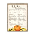 thumbnail image 1 of PUMPKIN Baby Shower Game, Pumpkins BABY TRIVIA Game — Pack of 25 — FALL Baby Shower, Rustic GENDER NEUTRAL Baby Shower Games, Little Pumpkin Autumn Fall Baby Halloween baby party games SKU G331-TRV, 1 of 4