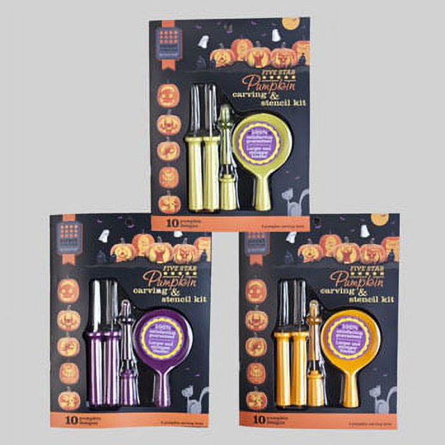 PUMPKIN CARVING AND STENCIL KIT 1-12PC CDU, Case Pack of 12 - Walmart.com