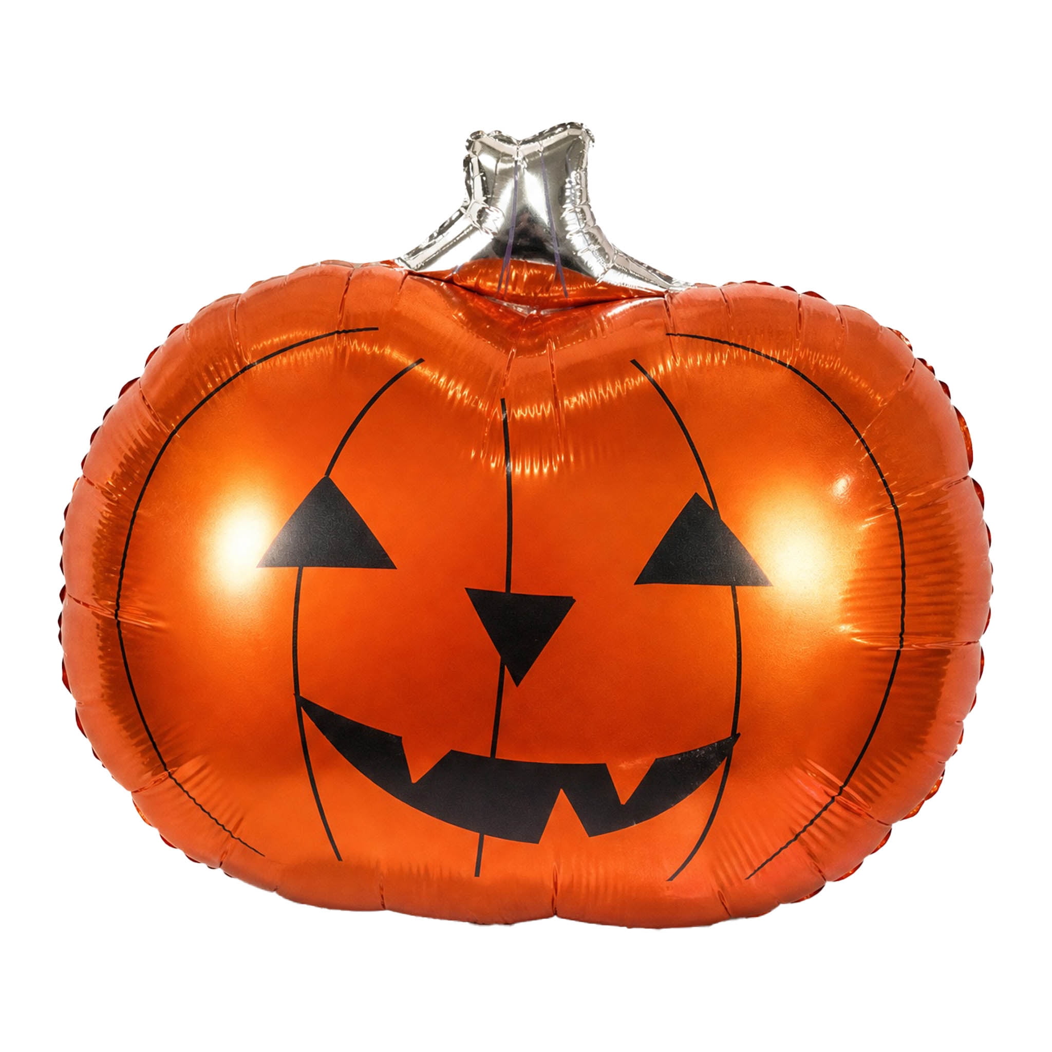Pumpkin Foil Balloon, Orange and Black, 25", Halloween by Way To Celebrate