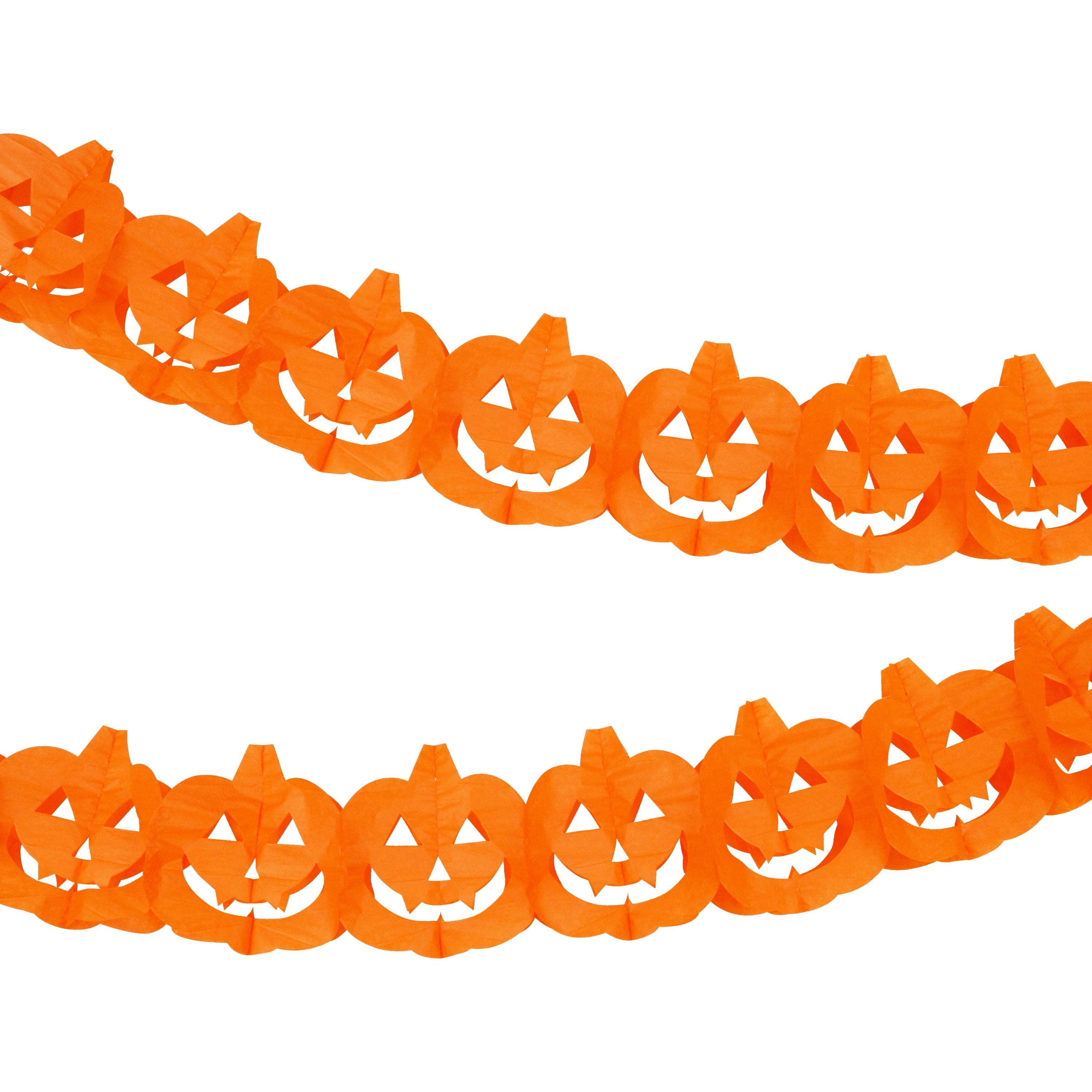 Pumpkin Tissue Garland, Orange, 8', Halloween by Way To Celebrate