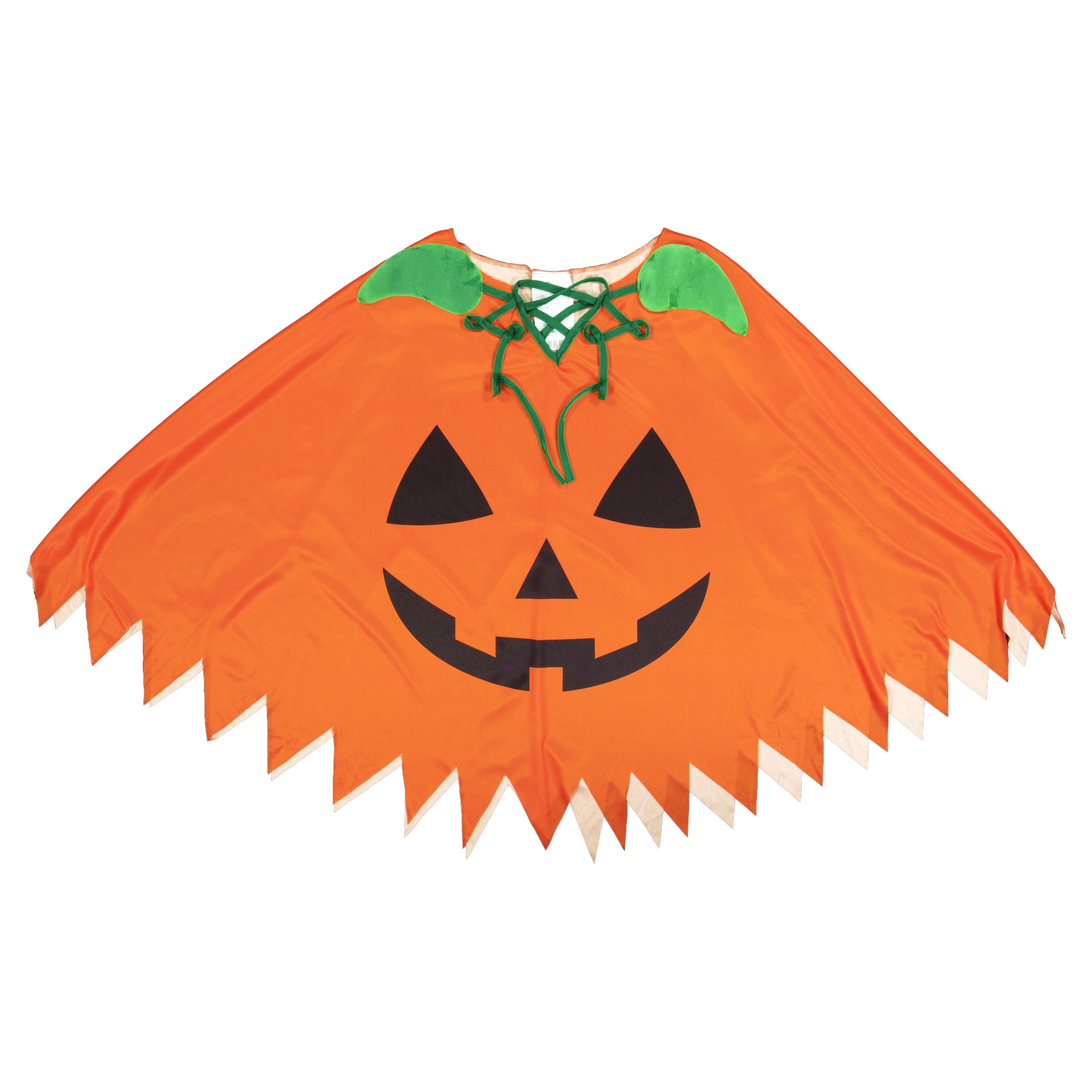 Pumpkin Poncho Costume Accessory for Adults, Orange and Black, S-XL, Halloween by Way To Celebrate