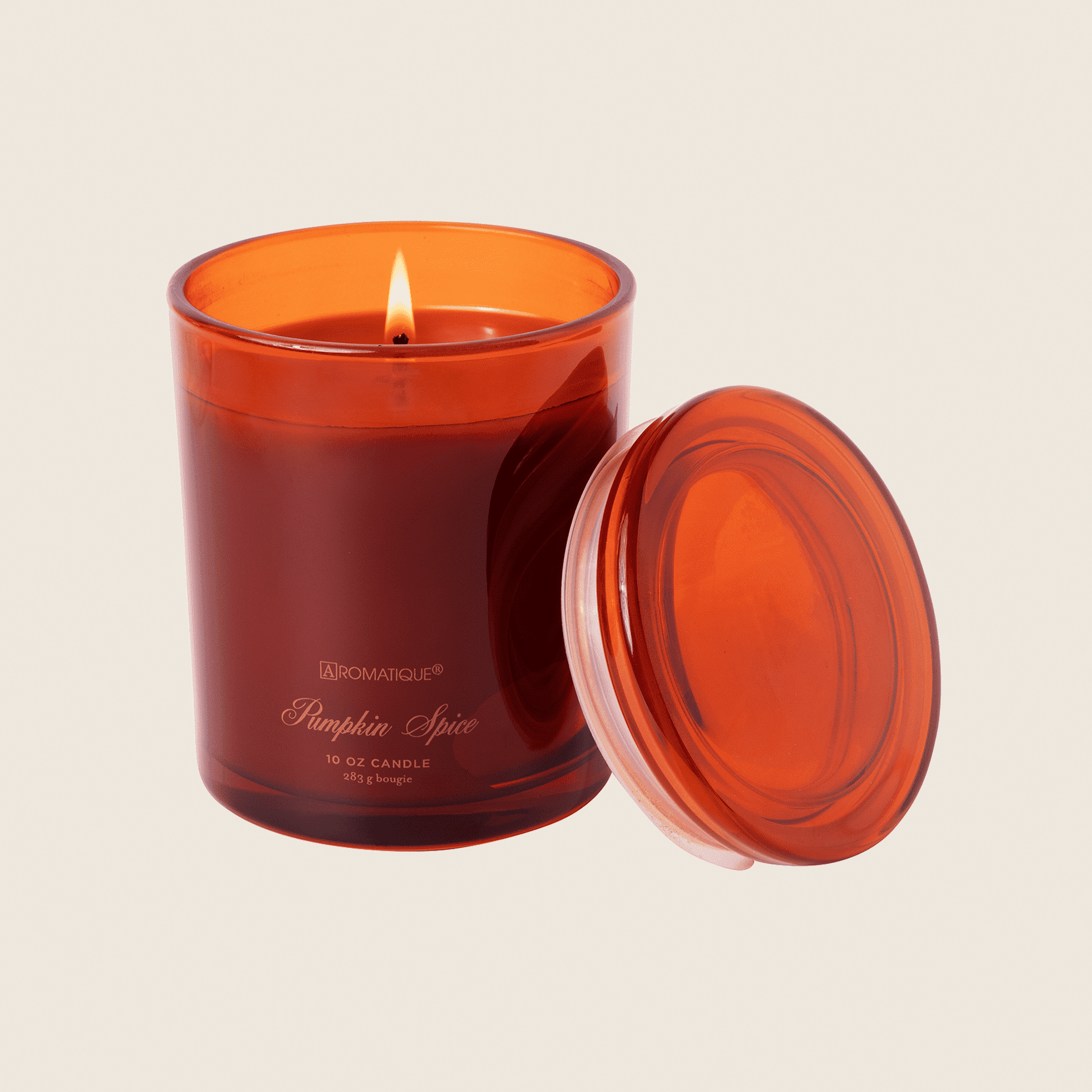 PUMPKIN SPICE Aromatique Foundry 10oz Tinted Glass Scented Jar Candle