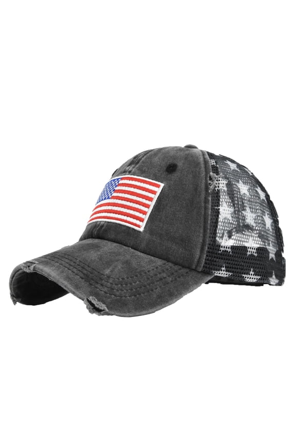 Baseball Cap Embroidered Hat Usa Baseball Hat Adjustable Size Hats 4th of July Hats for Women Trucker Cap Low Profile Adjustable Cap American Flag Hat Running Hat Black One Size