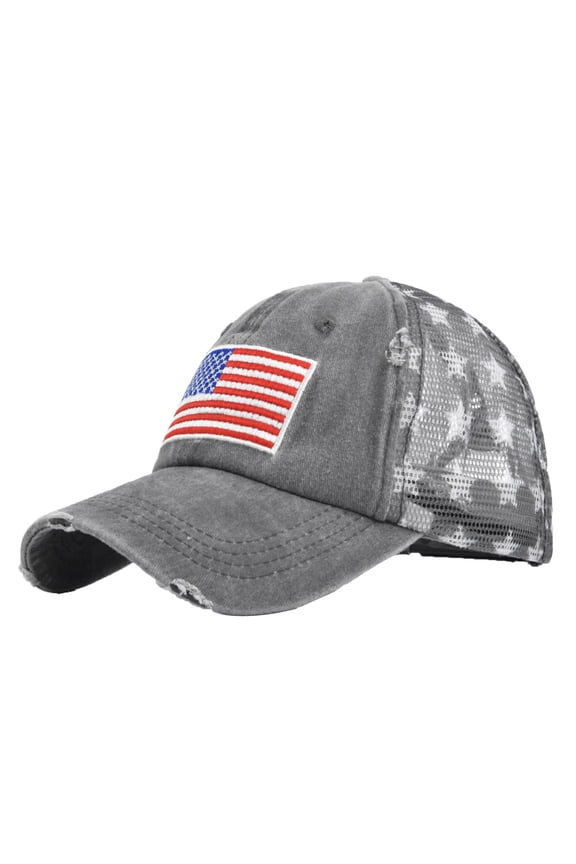 Usa Hat Patriotic Hats Vintage Baseball Cap Stylish Baseball Cap Summer America Flag Baseball Caps Running Hat American Flag Hat 4th of July Hats for Women Gray One Size