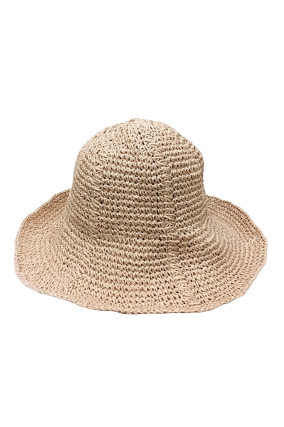 Womens Hats Summer Mesh Straw Hat Boho Summer Beach Hat Bucket Hats for Woman Foldable Floppy Cap Women Straw Hat Wide Brim Woven Floppy Hat for Women Straw Hat with Bow Pink M