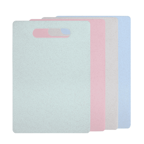 PUMYPOREITY 4PCS Kitchen Cutting Board, Non-Slip Chopping Boards Set, Thicker Wheat Straw Boards with Grip Handle, Dishwasher Safe, Blue, Pink, Green and Beige