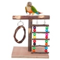 thumbnail image 1 of PUMYPOREITY Bird Tabletop Training Perch Play Stand, Parrot Natural Wood Stand Toy, Branch Perch Playground Gym for Parakeets Canaries Cockatiels, 1 of 6