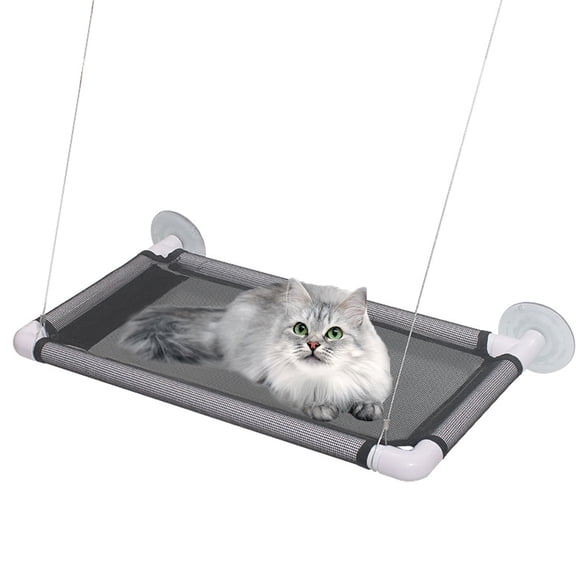 PUMYPOREITY Cat Window Perch, Cat hammocks with 4 Suction Cups, Cat Bed 360° Sunbathe, Cat Resting Seat, Breathable Mesh