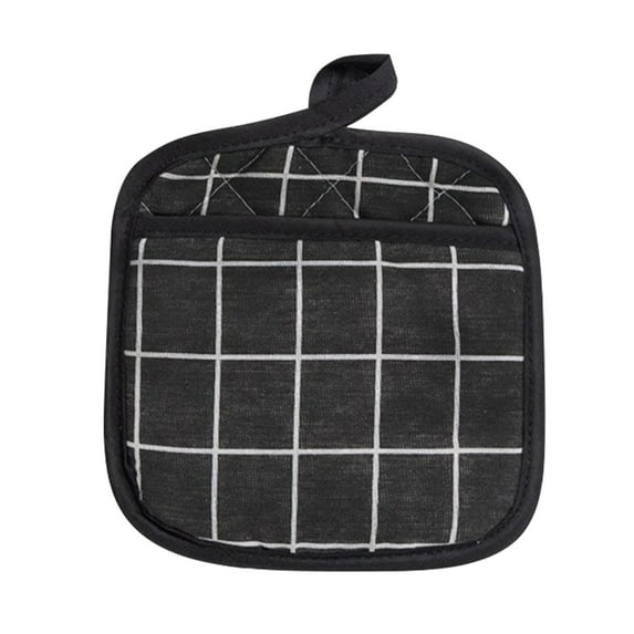 PUMYPOREITY Pot Holder for Kitchen, Hot Pot Holders Set, Oven Mat for Cooking and Baking, Heat Resistant, Black, 1 PC