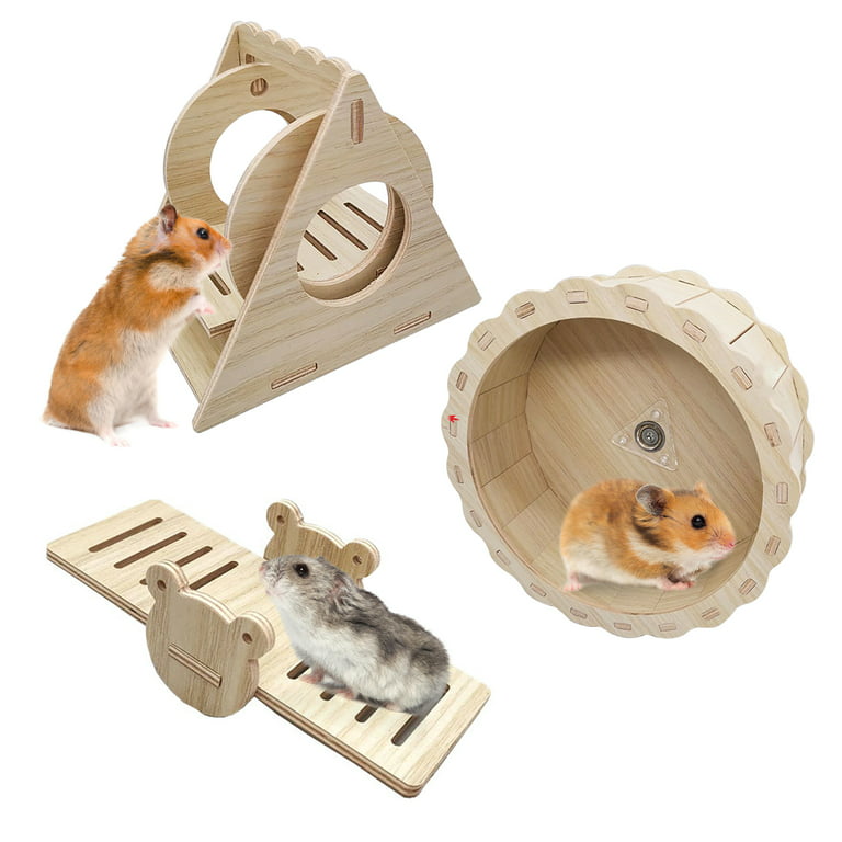 Pumyporeity Wooden Hamster Toys