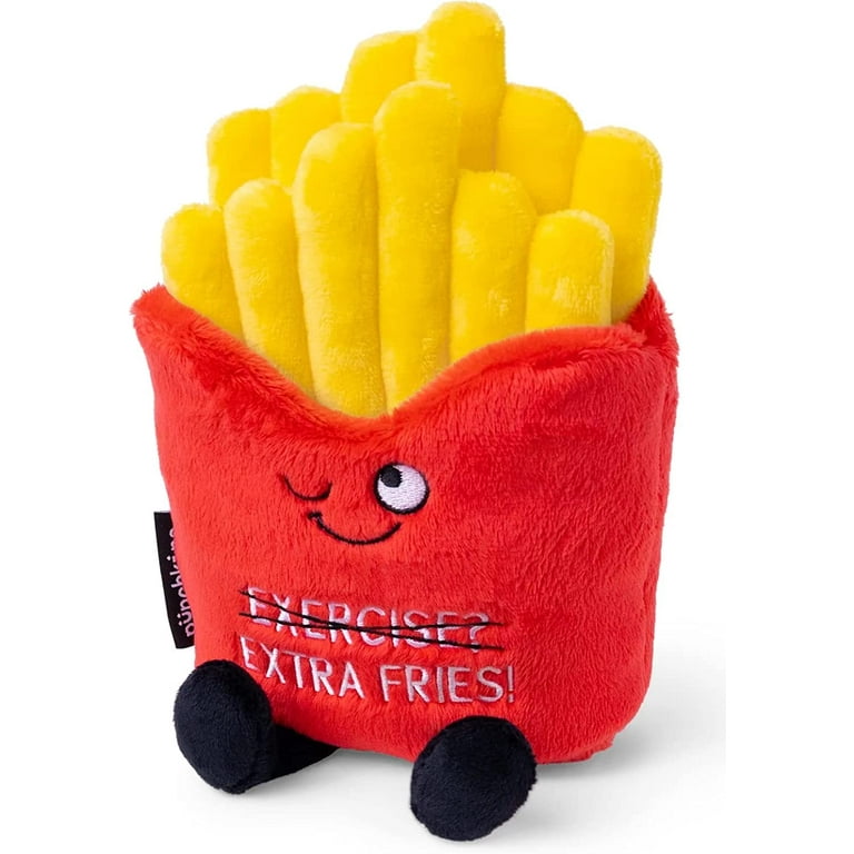 PUNCHKINS - Exercise? Extra Fries! French Fry Plush Stuffed Animal