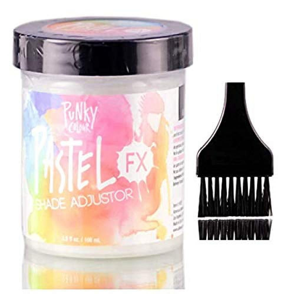 PUNKY COLOUR Pastel FX Shade Adjustor, The Original SEMI-PERMANENT Conditioning Hair Color Dye by Jerome Russell (w/Sleek Tint Brush) Haircolor 3.5 oz / 100 ml (Pastel FX Shade Adjustor) - image 1 of 2