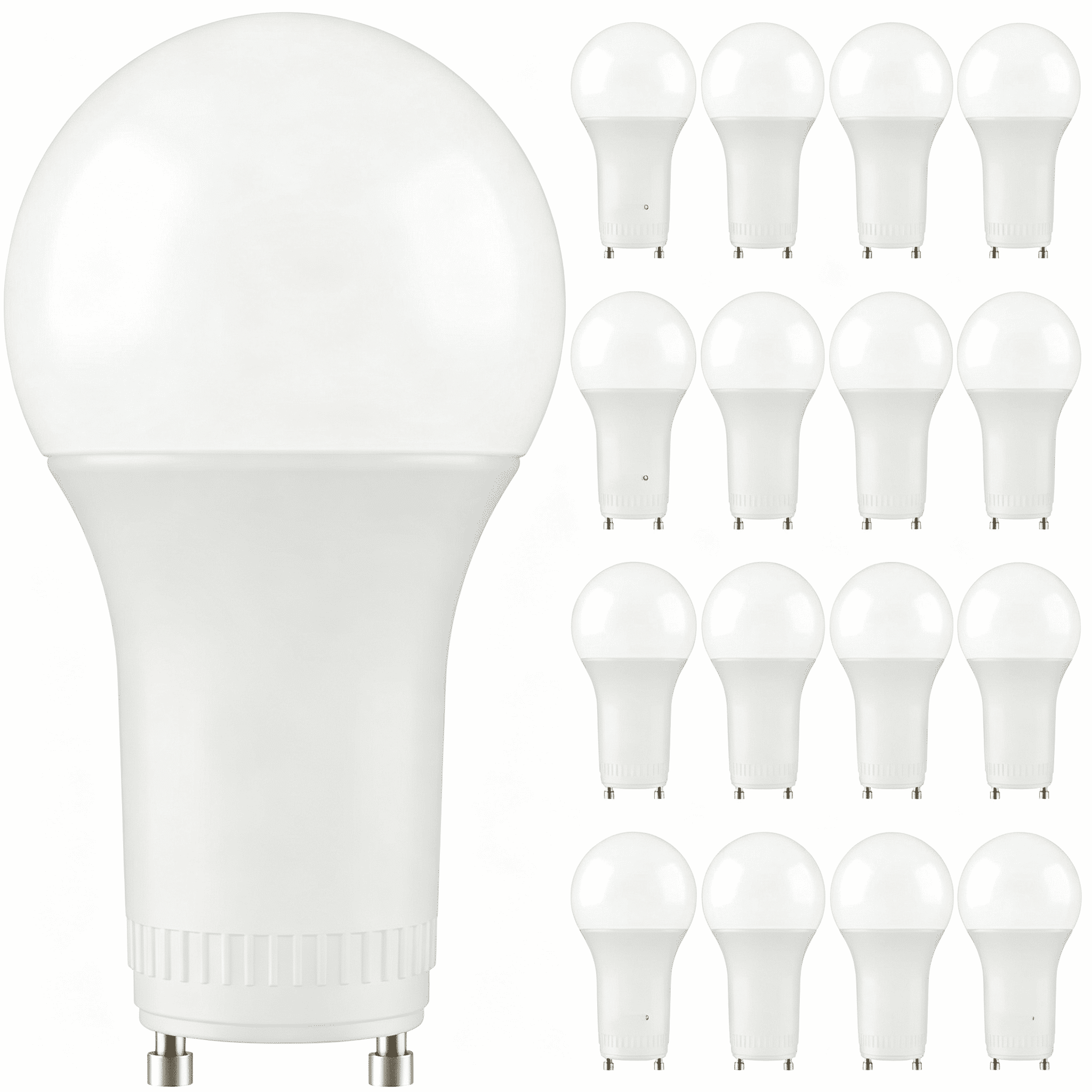 Led Bulbd PUOOKK 16Pcs Gu24 Led Light Bulbs,2 Prong,9W=60W,2700K,Dimmable,800Lm ...