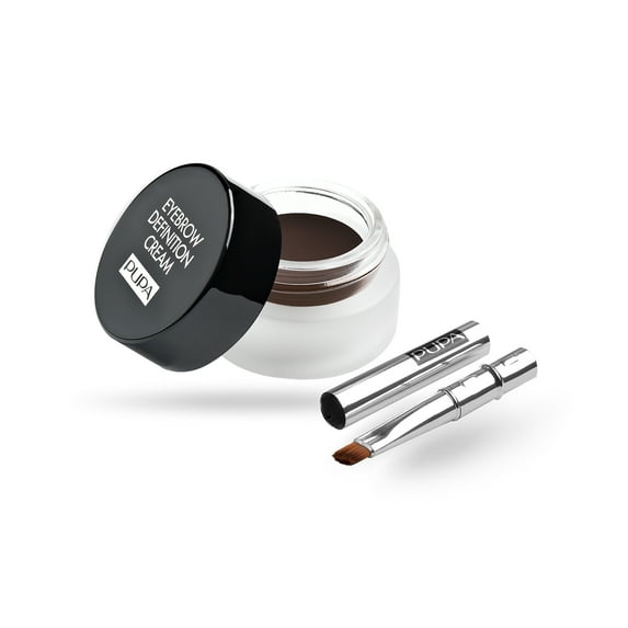 PUPA Milano Eyebrow Definition Cream, Brow Cream, 005 True Ebony, 0.09 oz