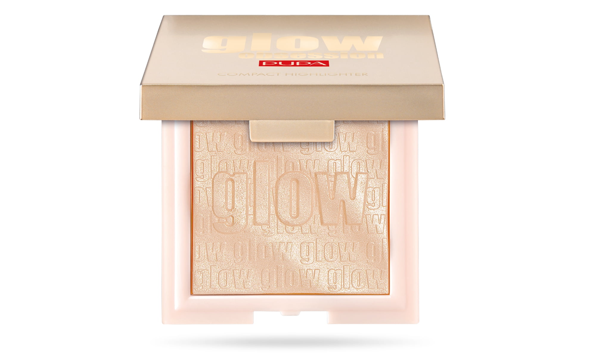 PUPA Milano Glow Obsession Compact Face Highlighter, 100 Light Gold