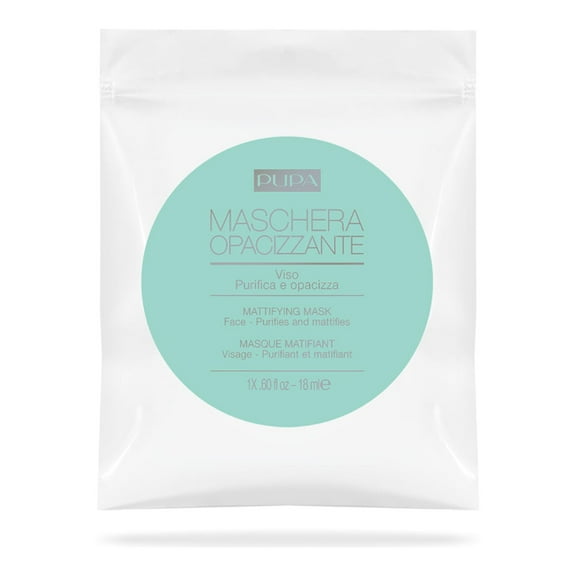 PUPA Milano Mattifying Face Mask, Hydrating Face Sheet Mask, 0.6 oz