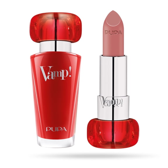 PUPA Milano Vamp! Extreme Colour Lipstick, 102 Rose Nude, 0.123 oz