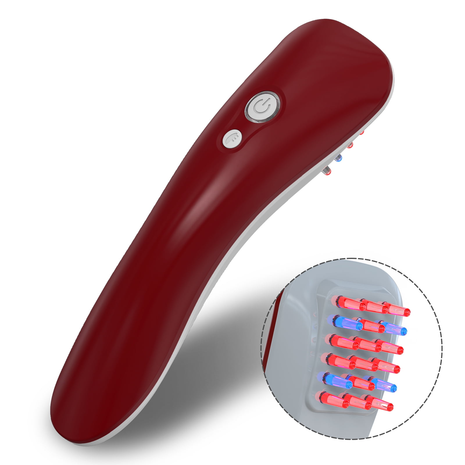 PUPCA Massage Comb with Red & Blue Light Therapy for Reduce Hair Loss Hair Growth Improve Hair Quality
