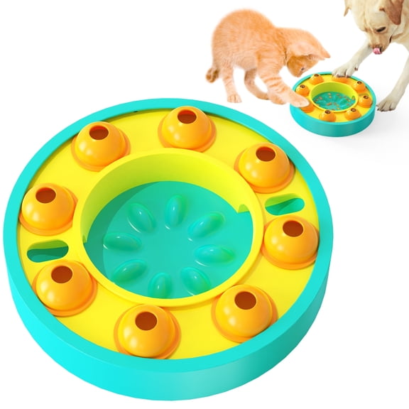 PUPPY & KITTY SnapVent Solo Single-Layer Puzzle Feeder 8-Section Removable Snaps, Non-Slip Base, Adjustable for All Dog Sizes (Teacup to Giant Breeds)