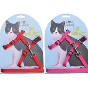 PUPTECK Cat Harness Adjustable Nylon Strap Collar with Leash