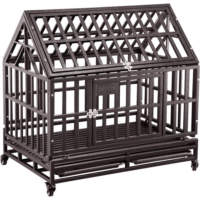 PUPZO Dog Cage Crate Kennel Heavy Duty Tear Resistant Square Tube with