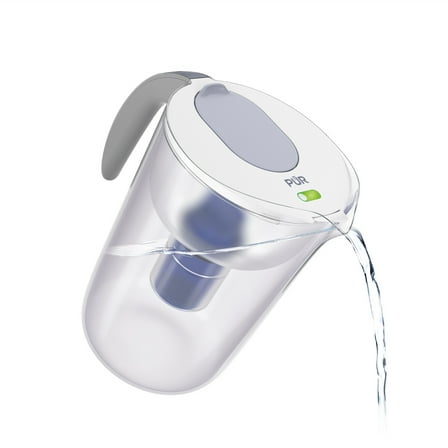 PUR 10 Cup Water Pitcher Filtration System, W 10.2" x H 10.6" x L 6.8", Pearl, PPT001I
