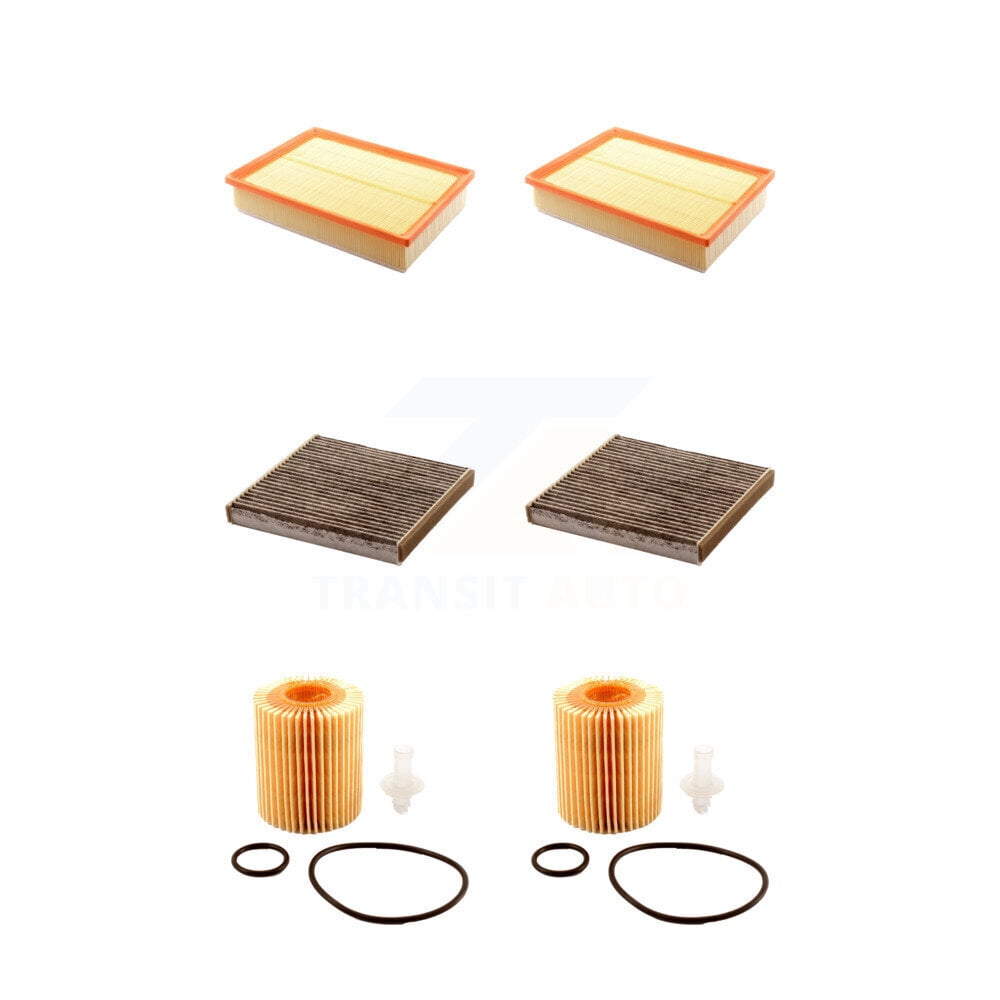 PUR 2x Air + 2x Cabin + 2x Engine Cartridge Oil Filter (6 Total) Kit