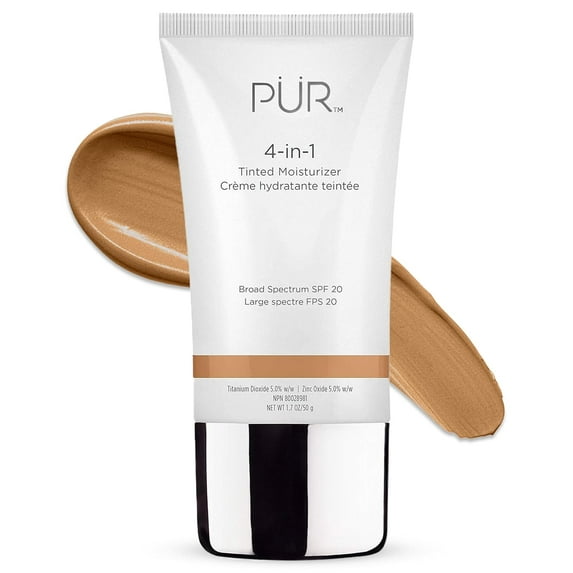 PÜR Minerals 4-in-1 Tinted Moisturizer SPF 20, Hydrating Primer Foundation, Warm Sand