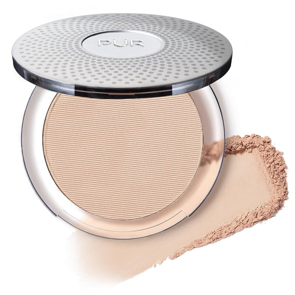 PÜR MINERALS 4-in-1 Pressed Mineral Makeup SPF 15 Powder Foundation with Concealer & Finishing Powder - Medium to Full Coverage- Cruelty-Free & Vegan Friendly, 0.28 Ounce Light/LN6