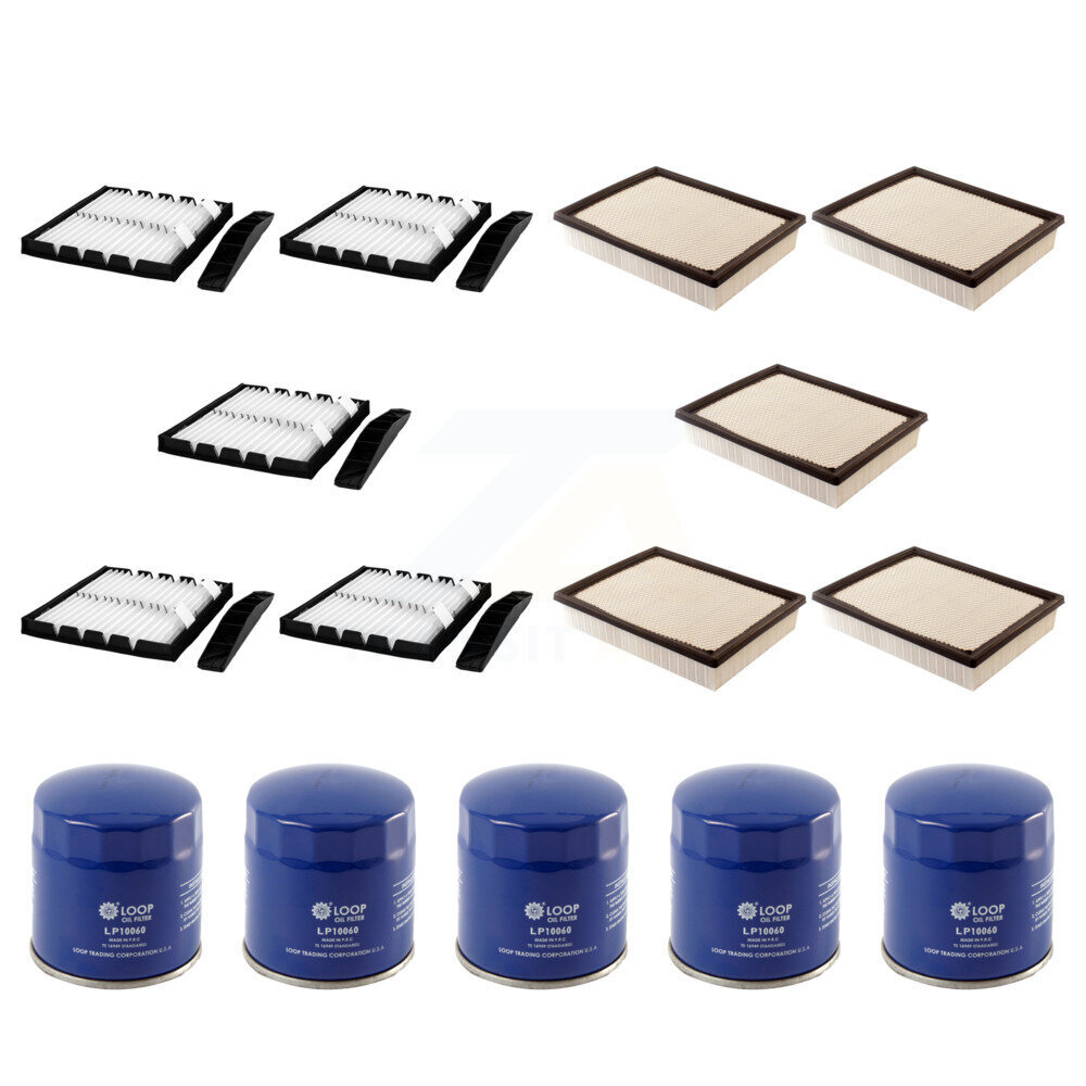 PUR 5X Air + 5X Cabin + 5X Engine Oil Filter (15 Total) Kit for Car