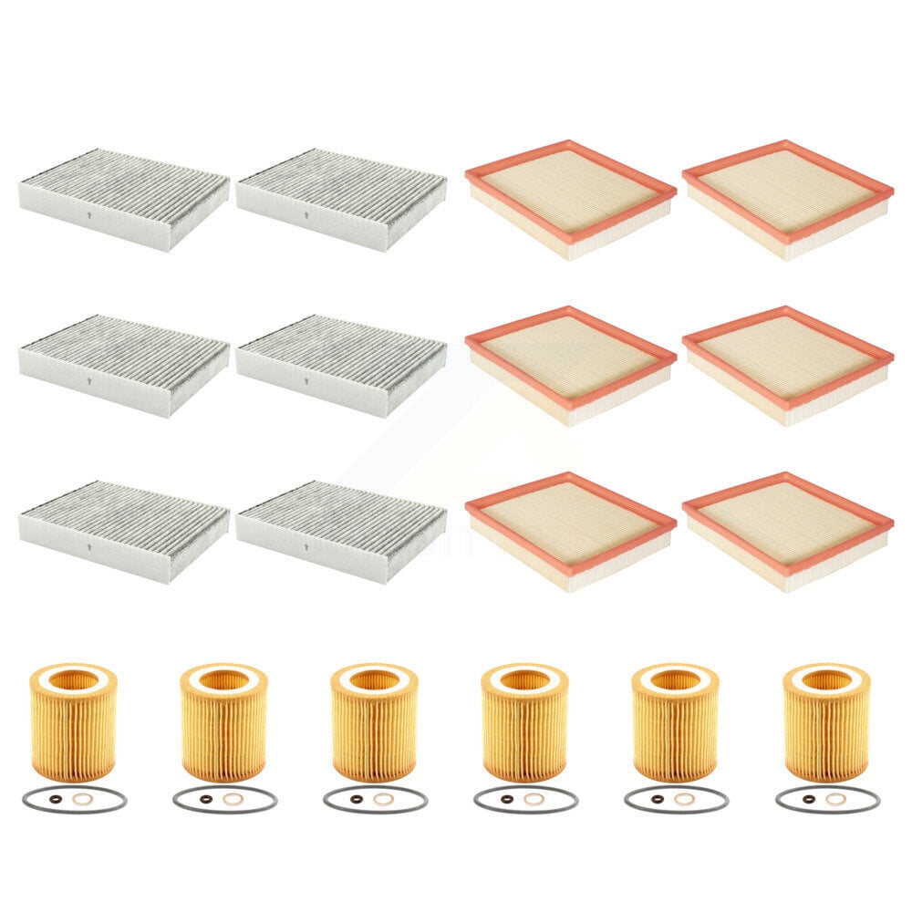 PUR 6X Air + 6X Cabin + 6X Engine Cartridge Oil Filter (18 Total) Kit