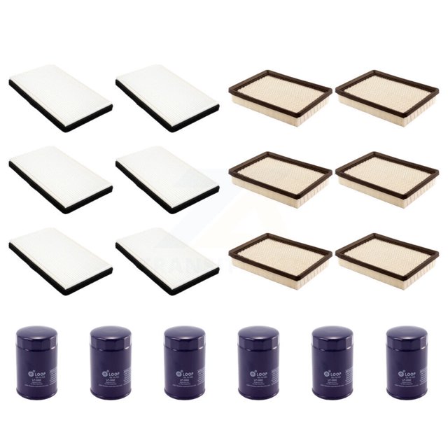 PUR 6X Air + 6X Cabin + 6X Engine Oil Filter (18 Total) Kit for Car